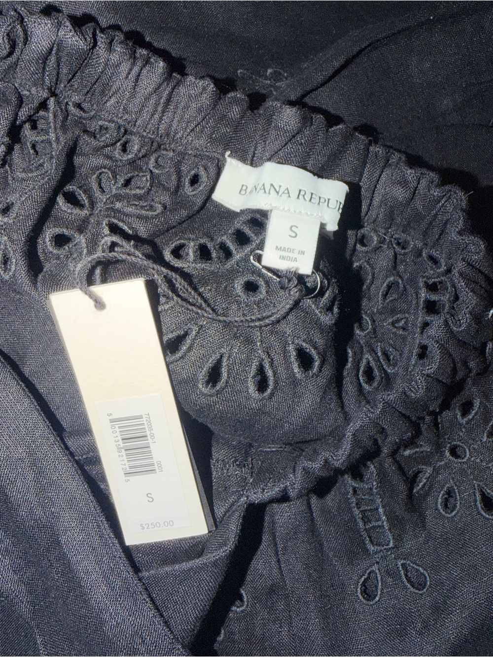 Banana Republic Black Eyelet Midi Dress with Wide Straps - Picture 4 of 4